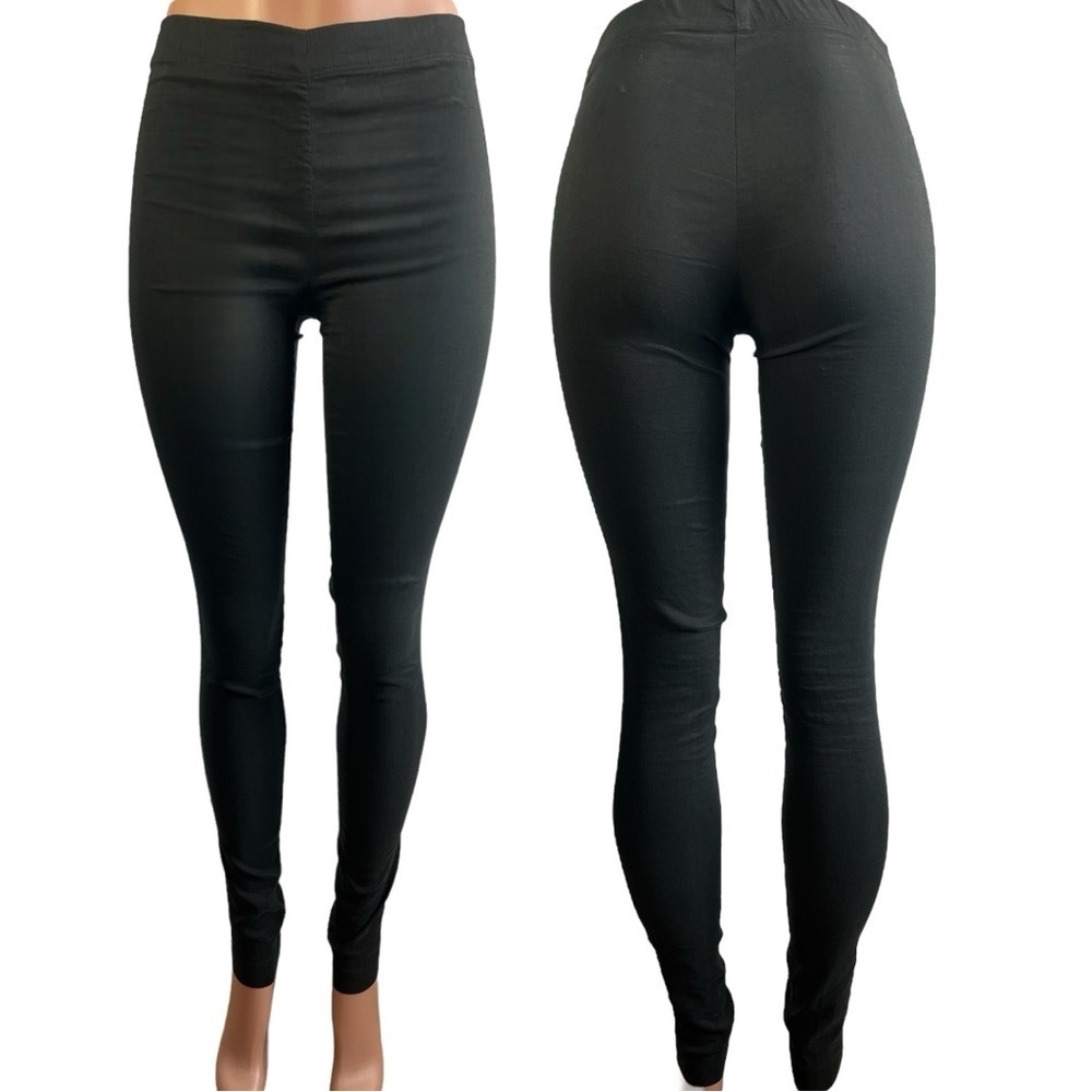 SARAH PACINI BLACK TIGHT STRETCHY PANTS PENCIL PANTS MADE  IN ITALY WOMAN SIZE 0